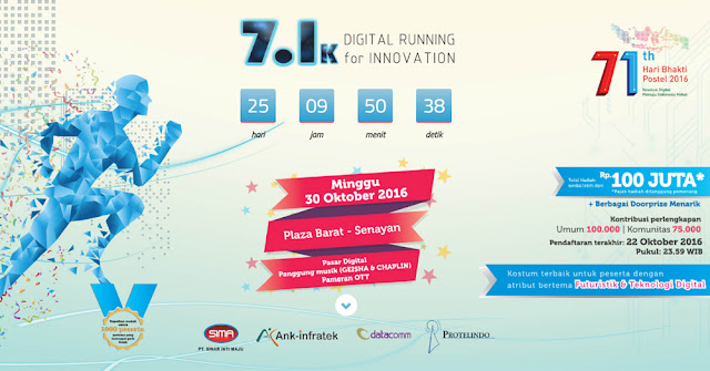 7.1K Digital Running for Innovation 2016 Jakarta 7.1K Digital Running for Innovation 2016 Jakarta hari bhakti postel plaza senayan