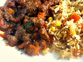 Steak Picado - A Mexican stew like dish that comforting and full of flavor.  Sunday Dinner worthy!  Slice of Southern