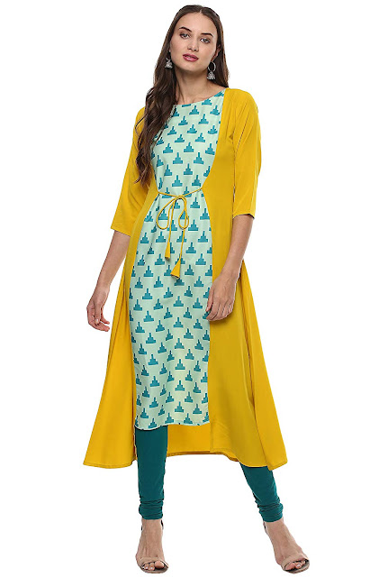 Janasya Women's PolyesterA-line Kurti