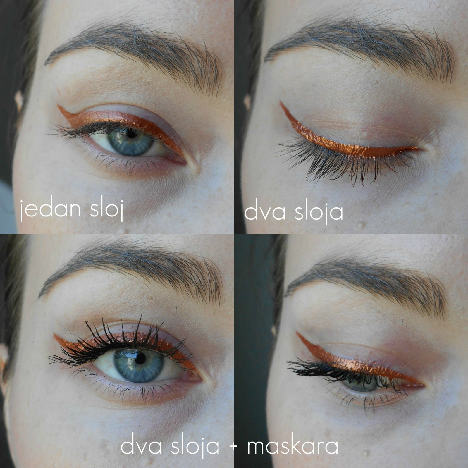 melaecannella Avon LIQUID CHROME Eyeliner Electric Blue, Plum