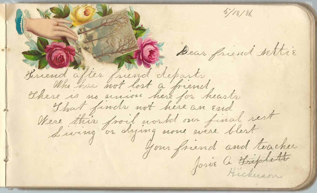 Heirlooms Reunited: 1880s/1890 Autograph Album of Jeanette Painter ...