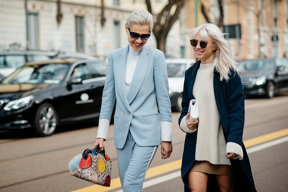 MILAN FASHION WEEK FALL / WINTER 15-16 STREET STYLE - FRONT ROW