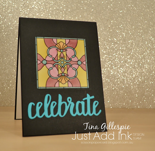 scissorspapercard, Stampin' Up!, Just Add Ink, Painted Glass, Graceful Glass, Celebrate You Thinlits, Blends