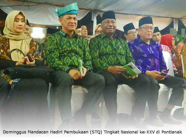 Dominggus Mandacan Hadiri Pembukaan (STQ) Tingkat Nasional ke-XXV di Pontianak Dominggus Mandacan Hadiri Pembukaan (STQ) Tingkat Nasional ke-XXV di Pontianak