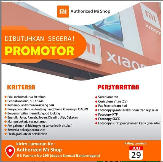 Loker Promotor Xiaomi Lokercumacuma