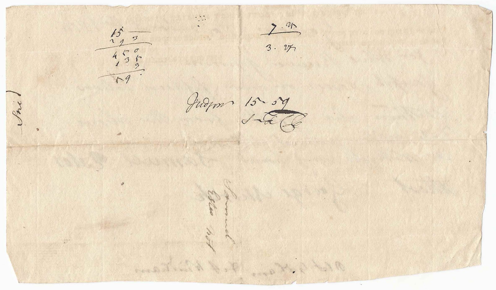 Heirlooms Reunited 1804 I.O.U. Document signed at Gorham, Maine
