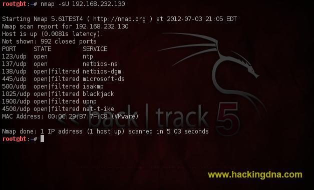 udp scanning udp scanning