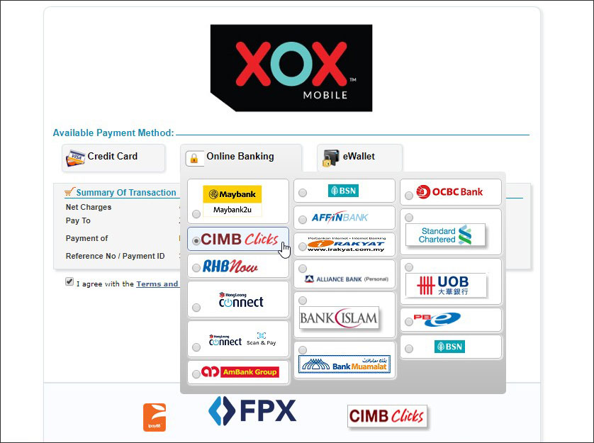 XOX FAST Online Banking