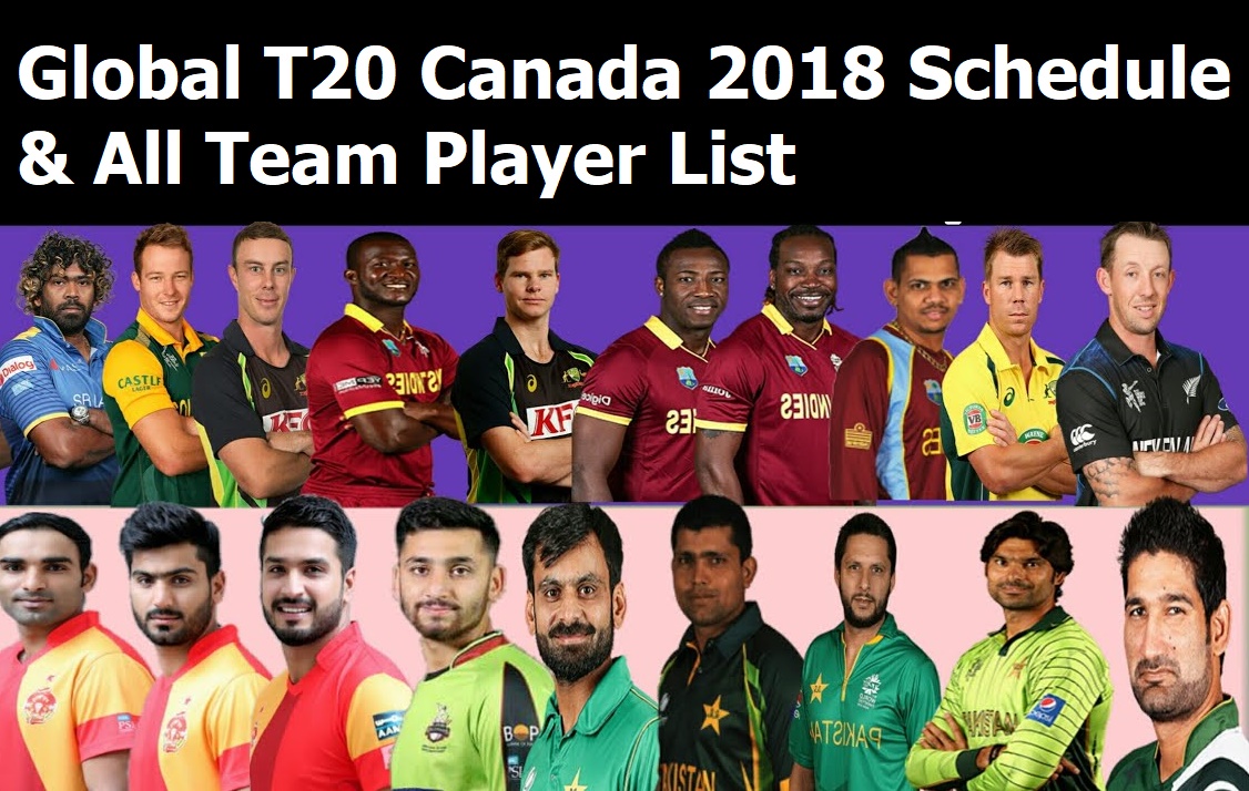 Learn New Things Global T20 Canada 2018 Schedule & All Team Player List