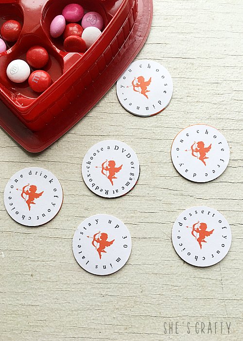 Valentine Gift Idea - cupid coupon tokens