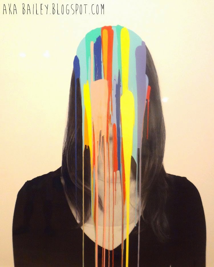Douglas Coupland, portrait dripping with paint