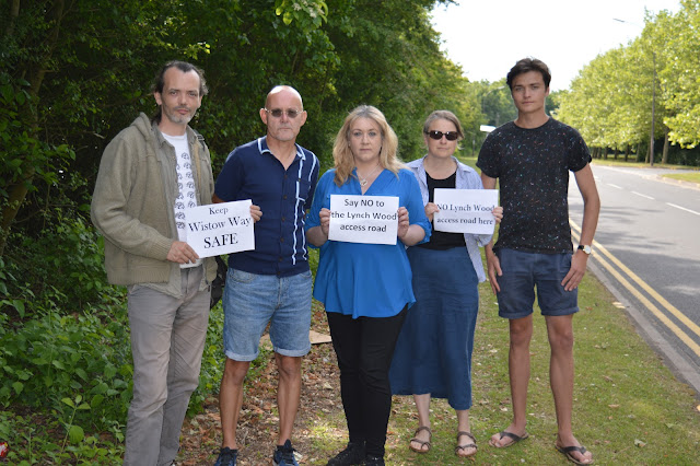 Councillor Julie Howell (centre) with Orton Wistow residents