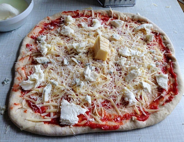 Pudica's Food Corner: My Brother's Homemade Cheese Pizza from scratch