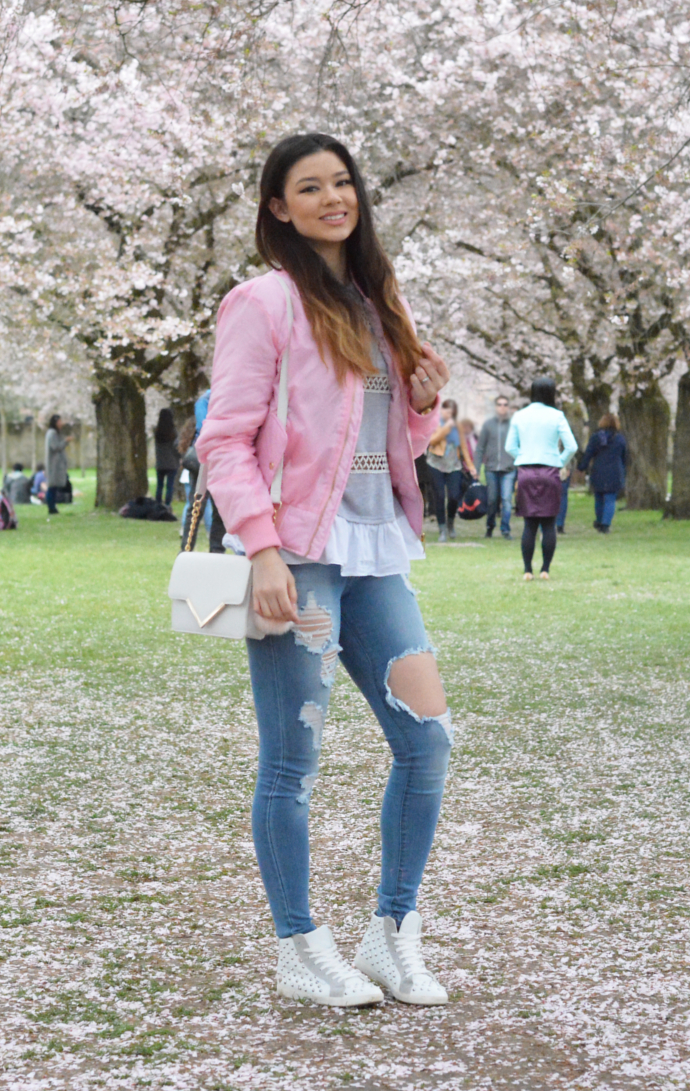 Raspberry Jam Outfit 182 Pink Bomber Jacket