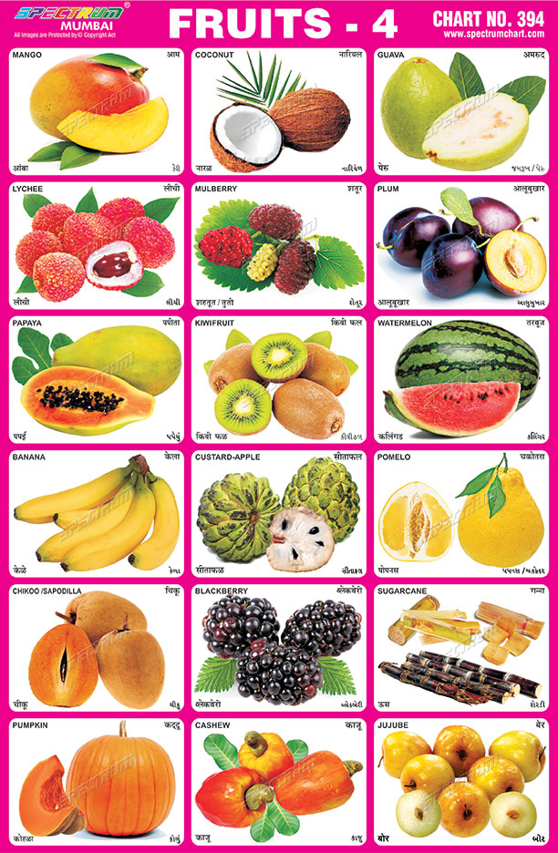 Spectrum Educational Charts: Chart 394 - Fruits 4