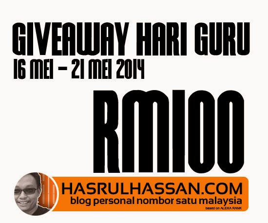  Giveaway Hari Guru with HasrulHassan