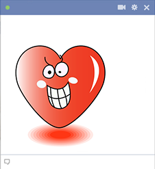 Goofy heart emoticon for Facebook