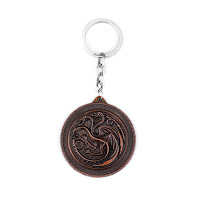 Targaryen keychain solid red