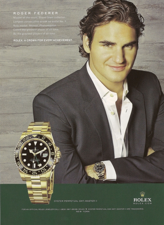 Roger Federer and Rolex watches - a wonderful combo...
