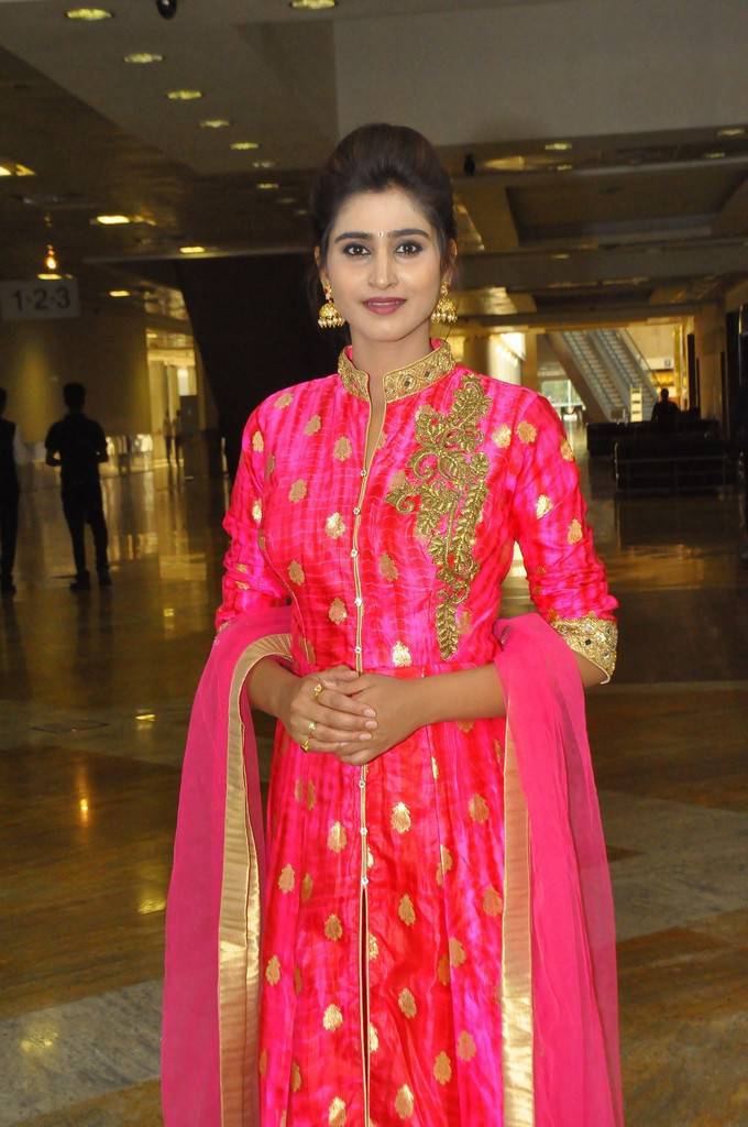 Tollywood Model Shamili At Hi Life Exhibition Event In Red Dress