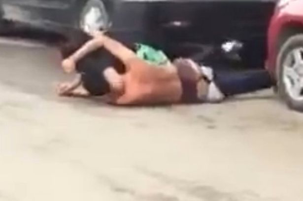 Husband & Wife Strip Each Other's Clothes Off During Street Fight ...