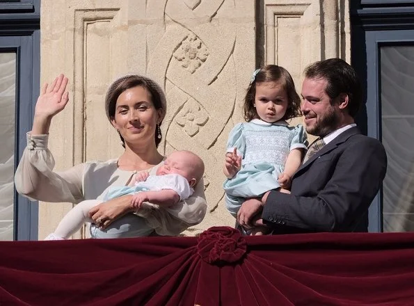 Grand Duke Henri and Grand Duchess Maria Teresa, Prince Guillaume and Princess Stéphanie, Prince Félix and Princess Claire at Pontifical Mass