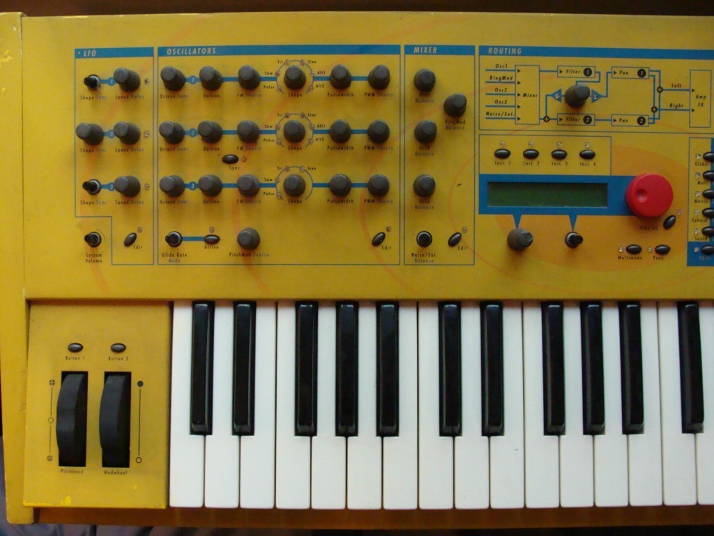 MATRIXSYNTH Yellow Waldorf Q Keyboard Synthesizer
