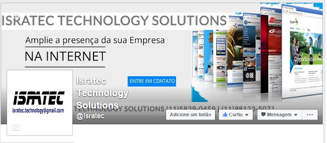 Uma Página no Facebook sobre serviços prestados em tecnologia