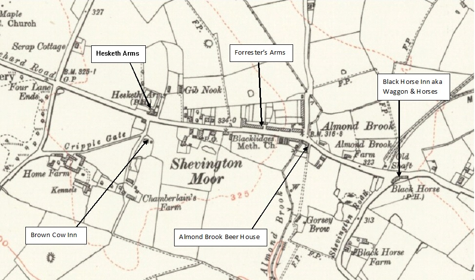 Chorley's Inns and Taverns Standish Maps