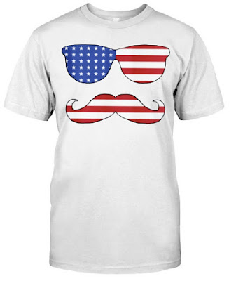 The Hipster 4th of July With Mustache and Sunglass T Shirt Hoodie