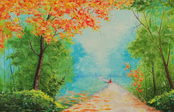 landscape acrylic kerala indian canvas colorful paintings painting artist realism