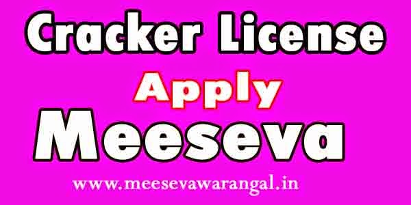 Cracker License for Diwali (After Collector delegates) Apply in Meeseva Cracker License for Diwali (After Collector delegates) Apply in Meeseva