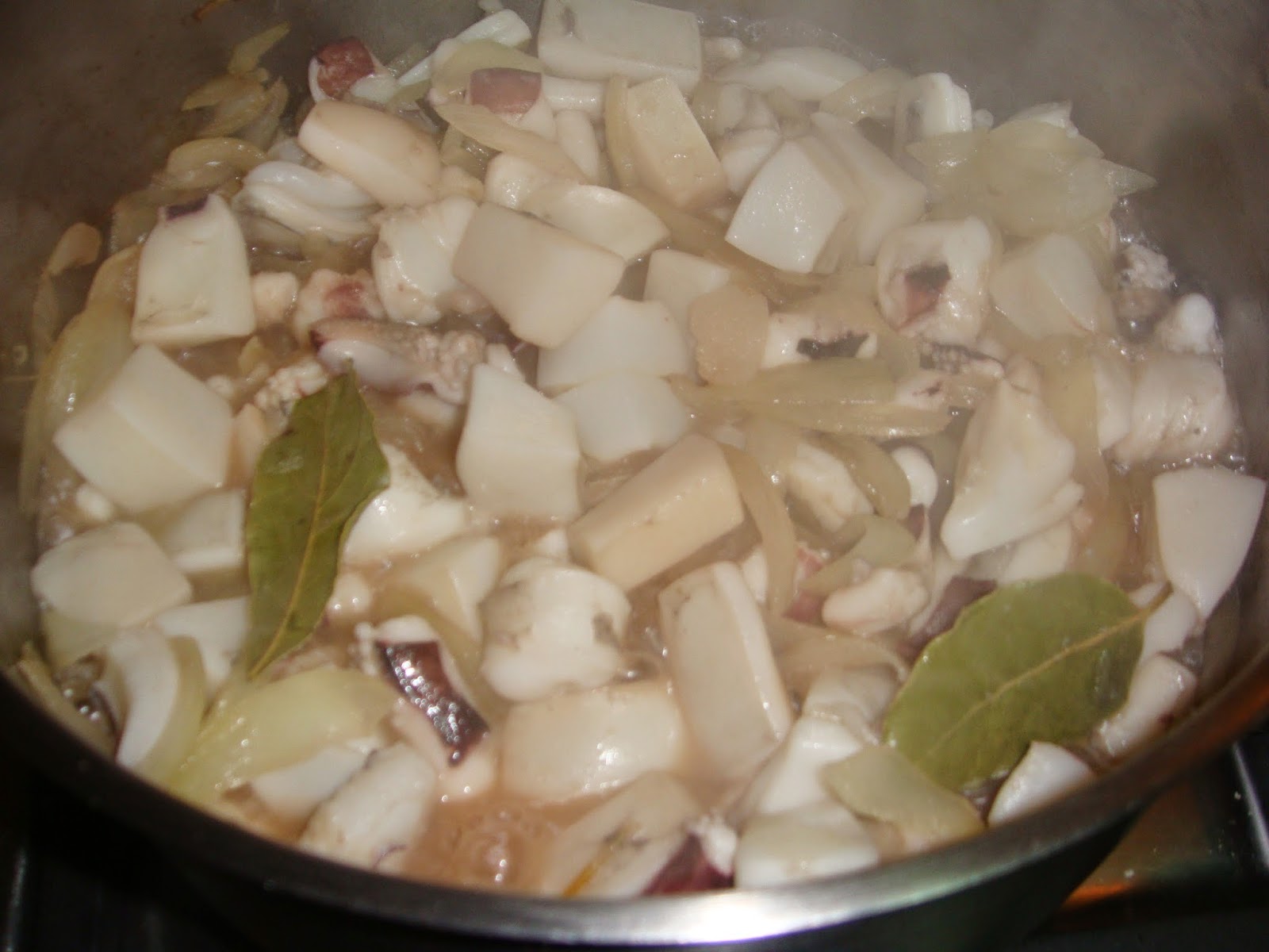 Sopita de la olla Jibia en salsa