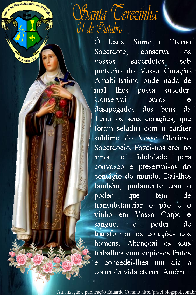 Paróquia Nossa Senhora da Conceição de Lagoinha – SP: Oração a Santa
