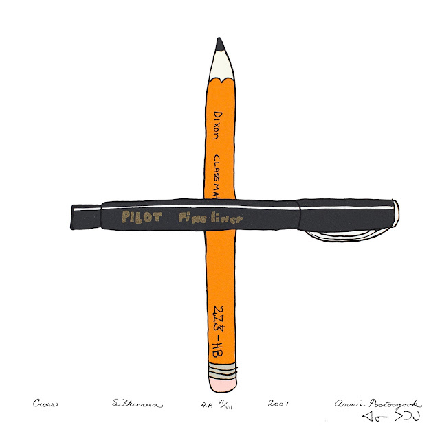 Annie Pootoogook, “Cross”, 2007 © Annie Pootoogook