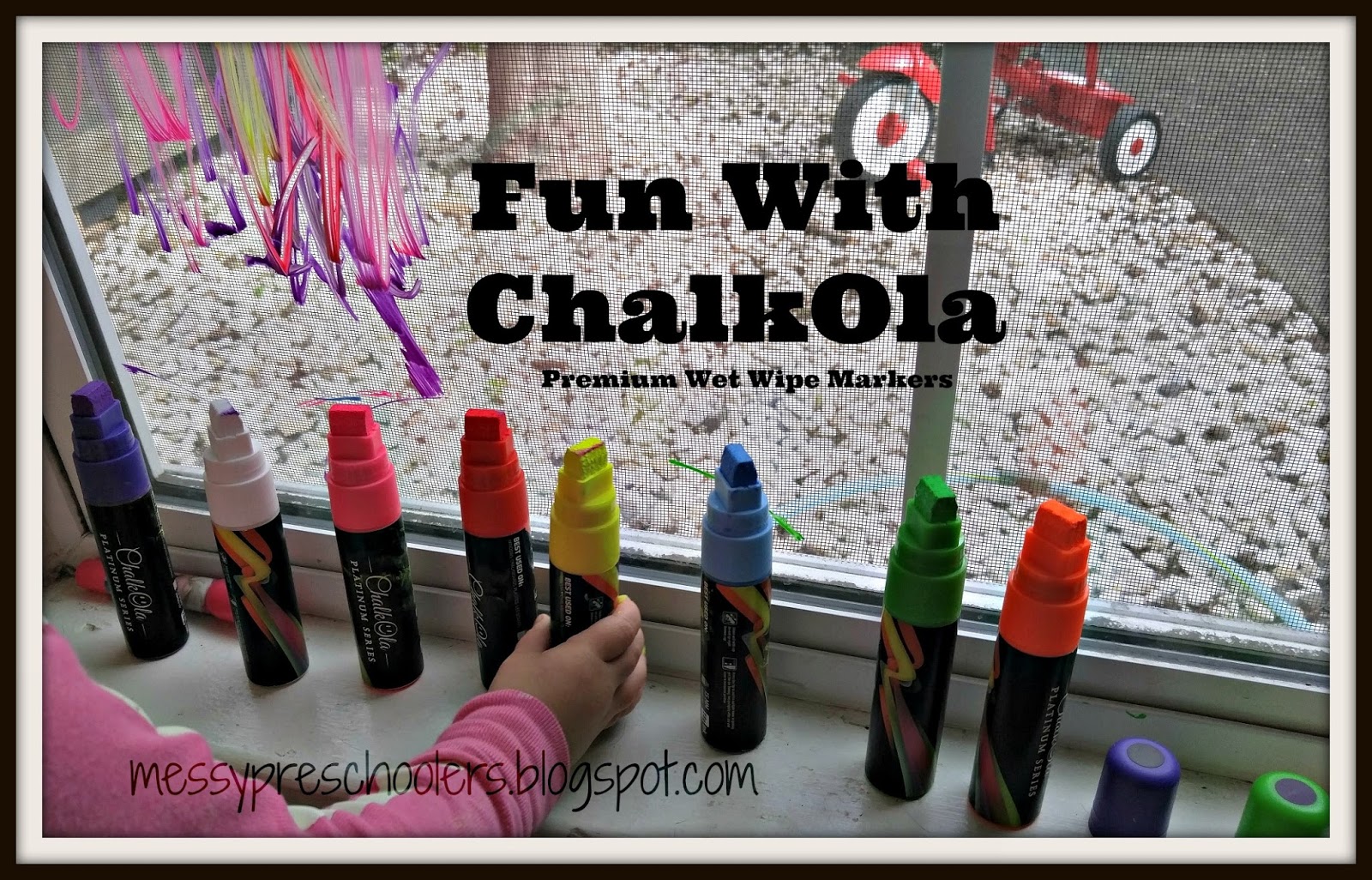 Messy Kids: Fun with ChalkOla Chalk Markers