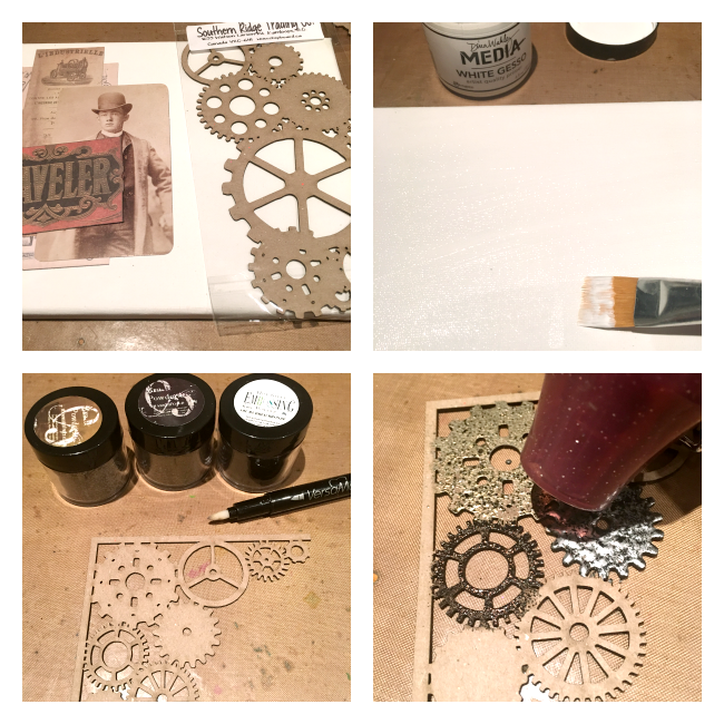 DIY Metallic Embossed Gears