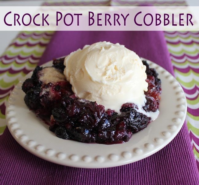 Simple Details crock pot berry cobbler...