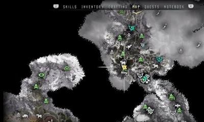 The Frozen Wilds, Horizon Zero Dawn, Animal Figurine 3, Location Map, Song’s Edge Area