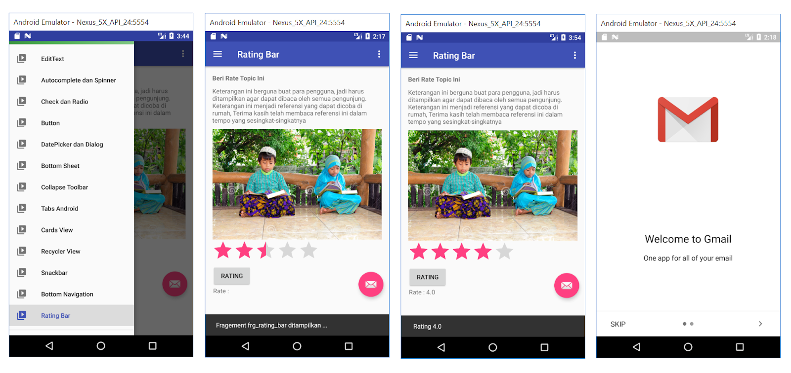 Android Studio Indonesia Membuat Rating Bar