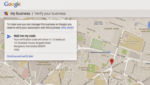 Google Verification code for your massage business