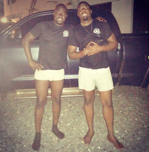 1 Chris Attoh and John Dumelo take a pic in their boxers...