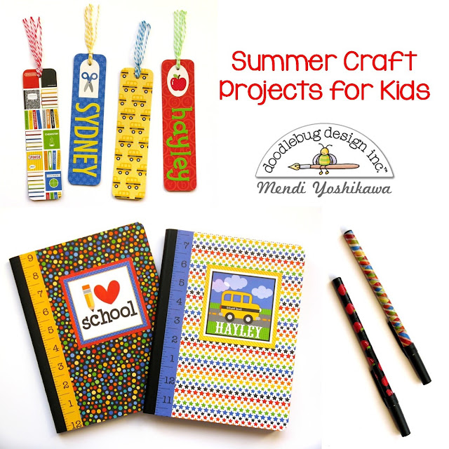 Doodlebug Design Inc. Back To School Crafts Ideas For Kids by Mendi Yoshikawa