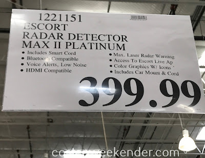 Deal for the Escort Max II Platinum Radar Detector at Costco