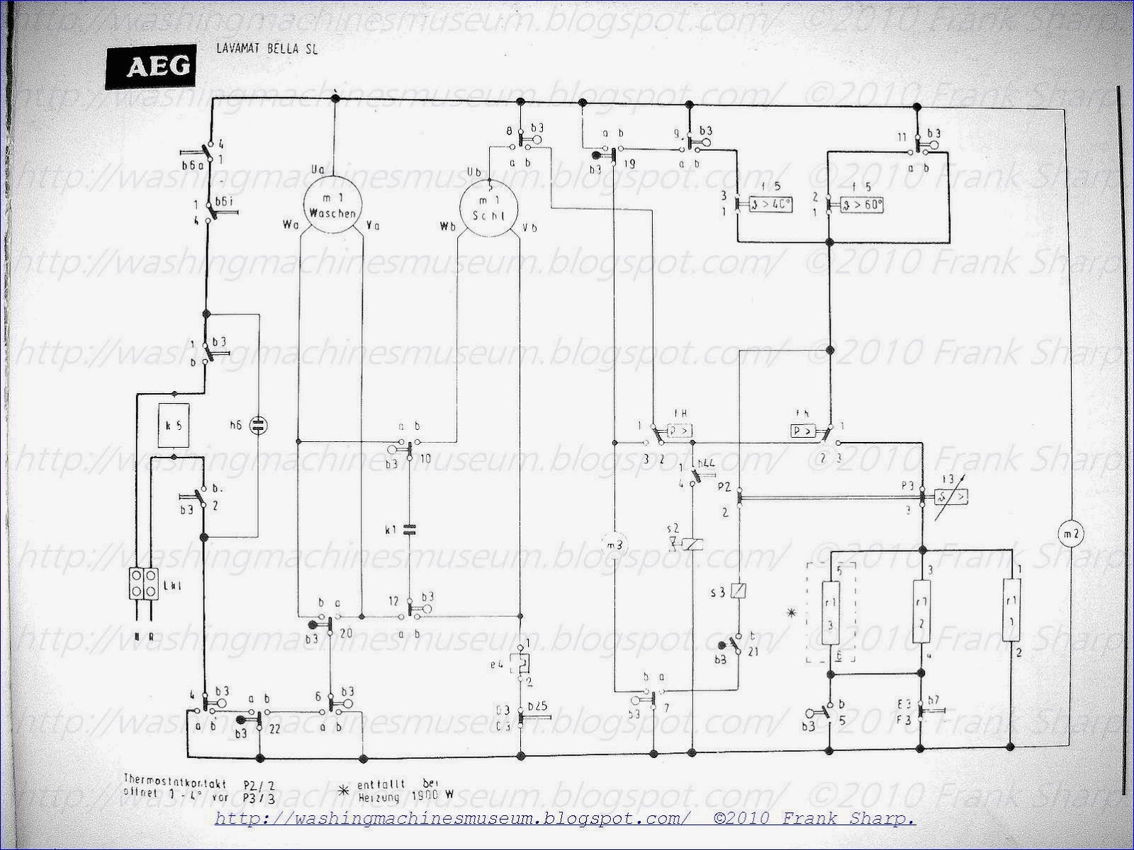 Washer Rama Museum.: AEG LAVAMAT BELLA SL SCHEMATIC DIAGRAM.