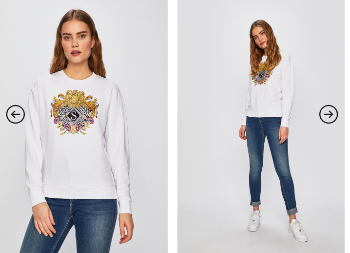 Silvian Heach - Bluza femei alba moderna cu model Silvian Heach - Bluza femei alba moderna cu model