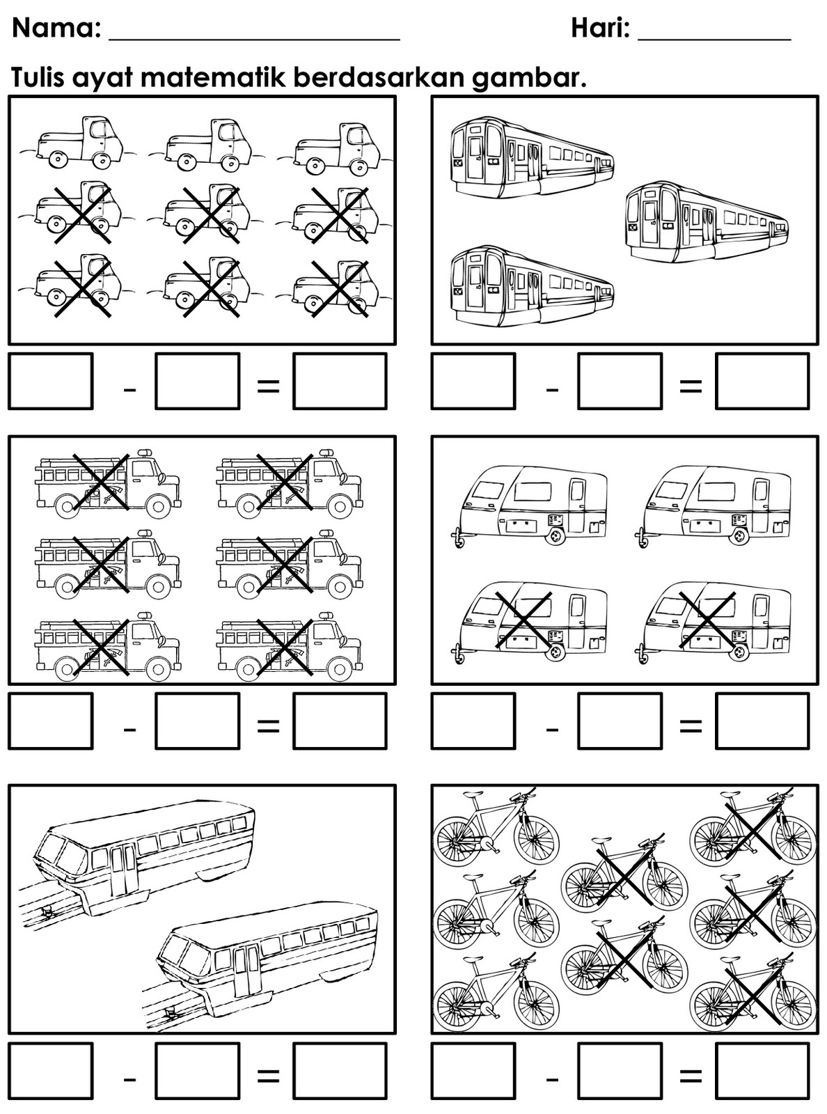 Lembaran Kerja Soalan Matematik Prasekolah Lembaran K