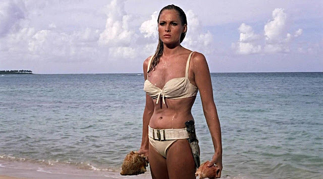Vintage Bond Girls in Swimsuits Ursula Andres White Bikini 