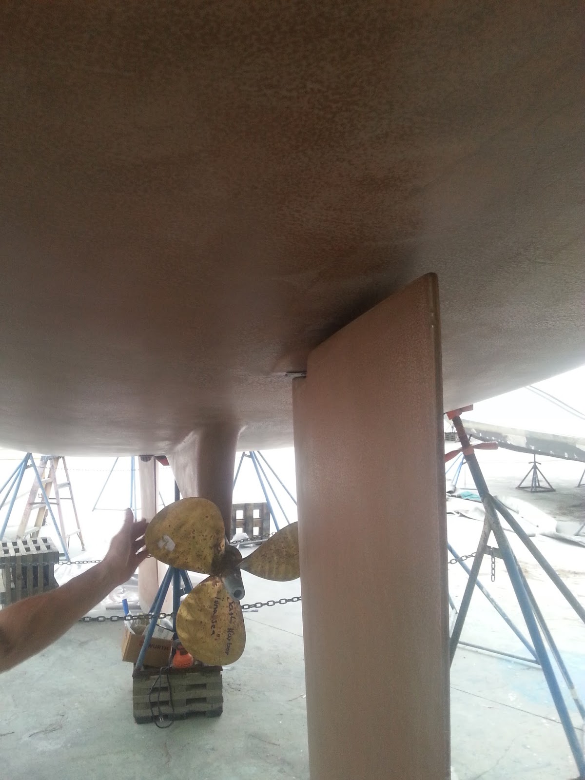 Sailing Luna Sea Project in Pictures Copper Coat Bottom Paint