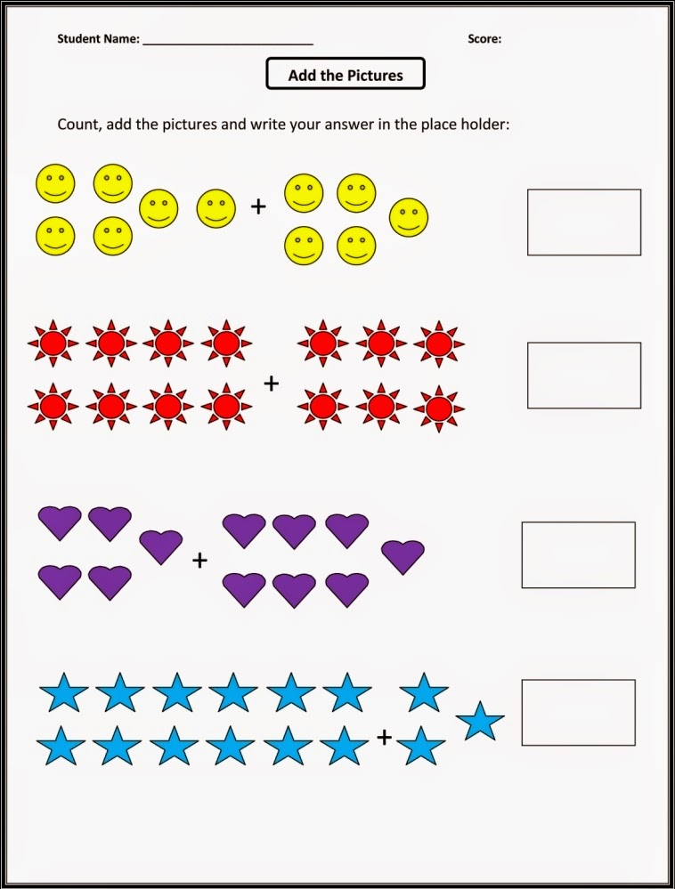 Kids Page Math Worksheet For Grad 1 Kids